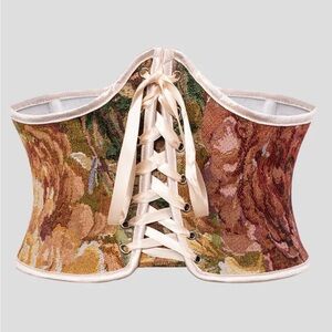 Scarlet Darkness  Renaissance Corset Women Lace-up Waist Belt/ Zip size 6